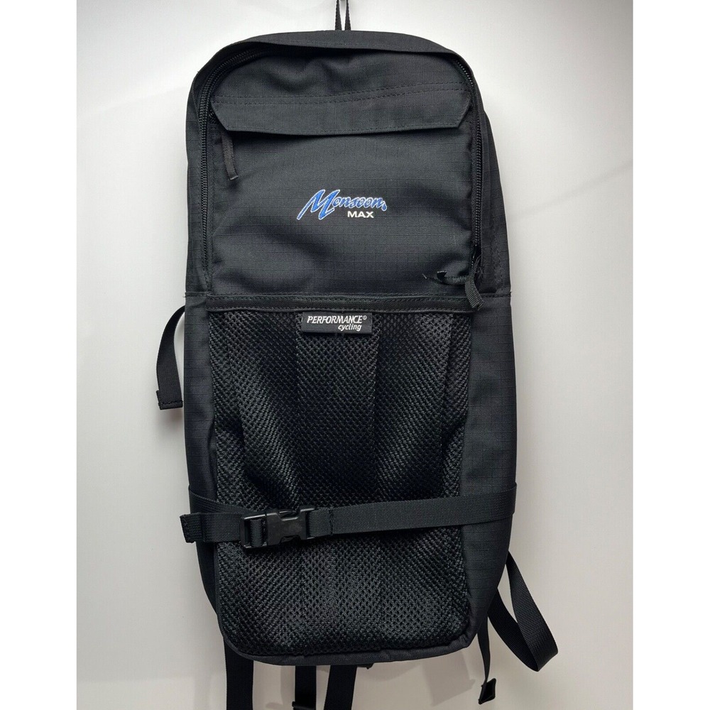 Performance Cycling Monsoon Max Black‎ Ripstop Nylon Small Padded Backpack